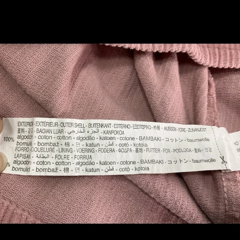 Zara Mauve Pink Corduroy Pinafore Dress with Floral Trim Summer Coquette Girl